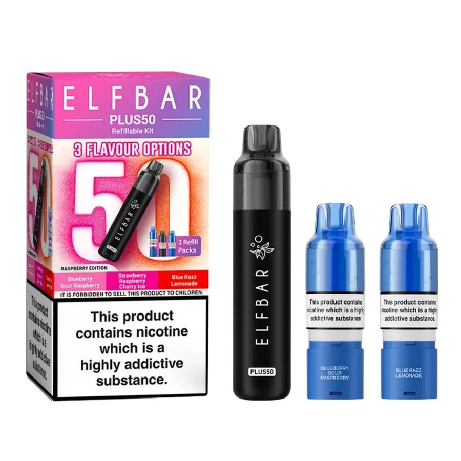 Elf Bar - Pack of 5 - Elf Bar Plus 50 Vape Kit - The No1 Plug