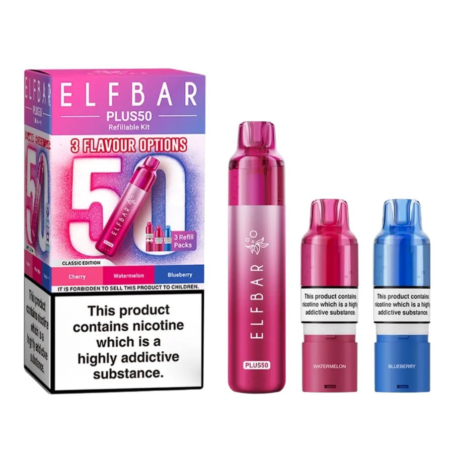 Elf Bar - Pack of 5 - Elf Bar Plus 50 Vape Kit - The No1 Plug