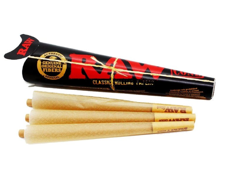 RAW - RAW Black King Size Pre - Rolled Cones (3 Pack) - The No1 Plug