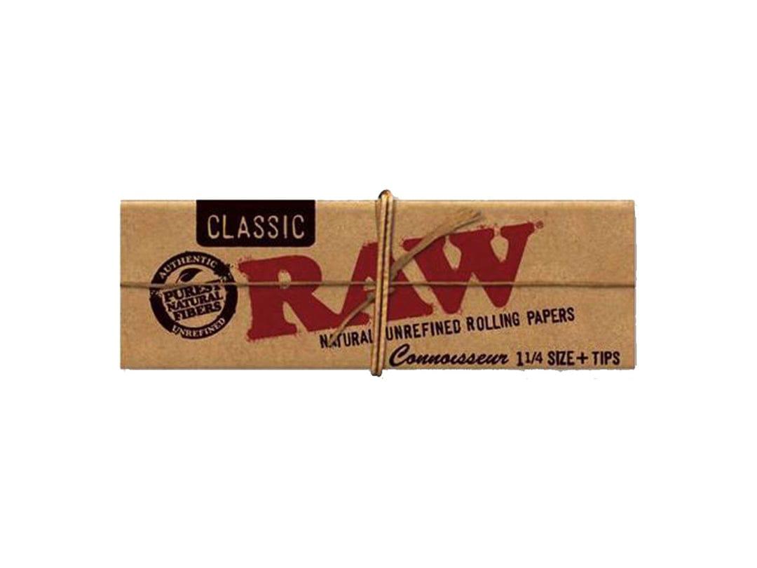 RAW - RAW Classic Connoisseur 1¼ Rolling Papers With Tips - The No1 Plug