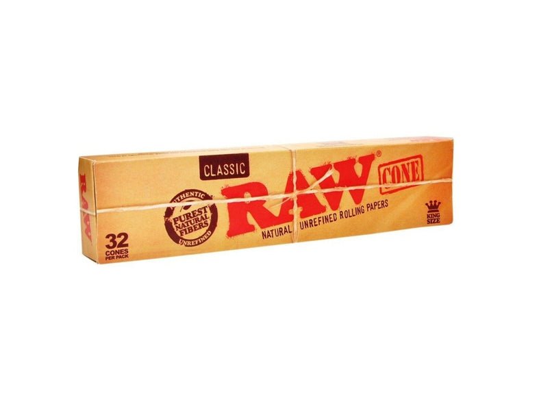 RAW - RAW Classic King Size Pre - Rolled Single Pack Cones - 32pcs - The No1 Plug