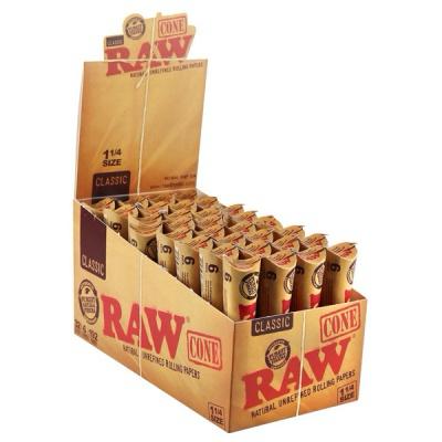 RAW - RAW Classic Rolling Paper Cone 1¼ Size - The No1 Plug