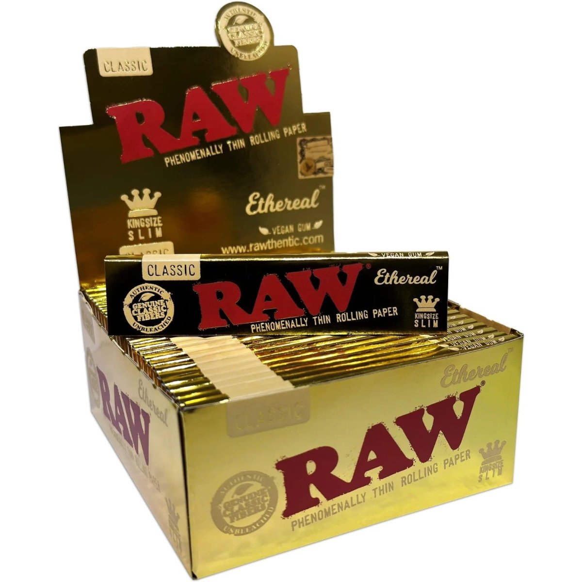 RAW - RAW Ethereal King Size Slim Thin Rolling Papers - The No1 Plug