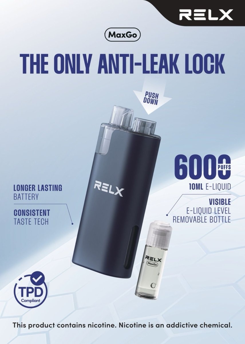 Relx - Relx Max Go 6000 Disposable Vape Box of 5 - The No1 Plug