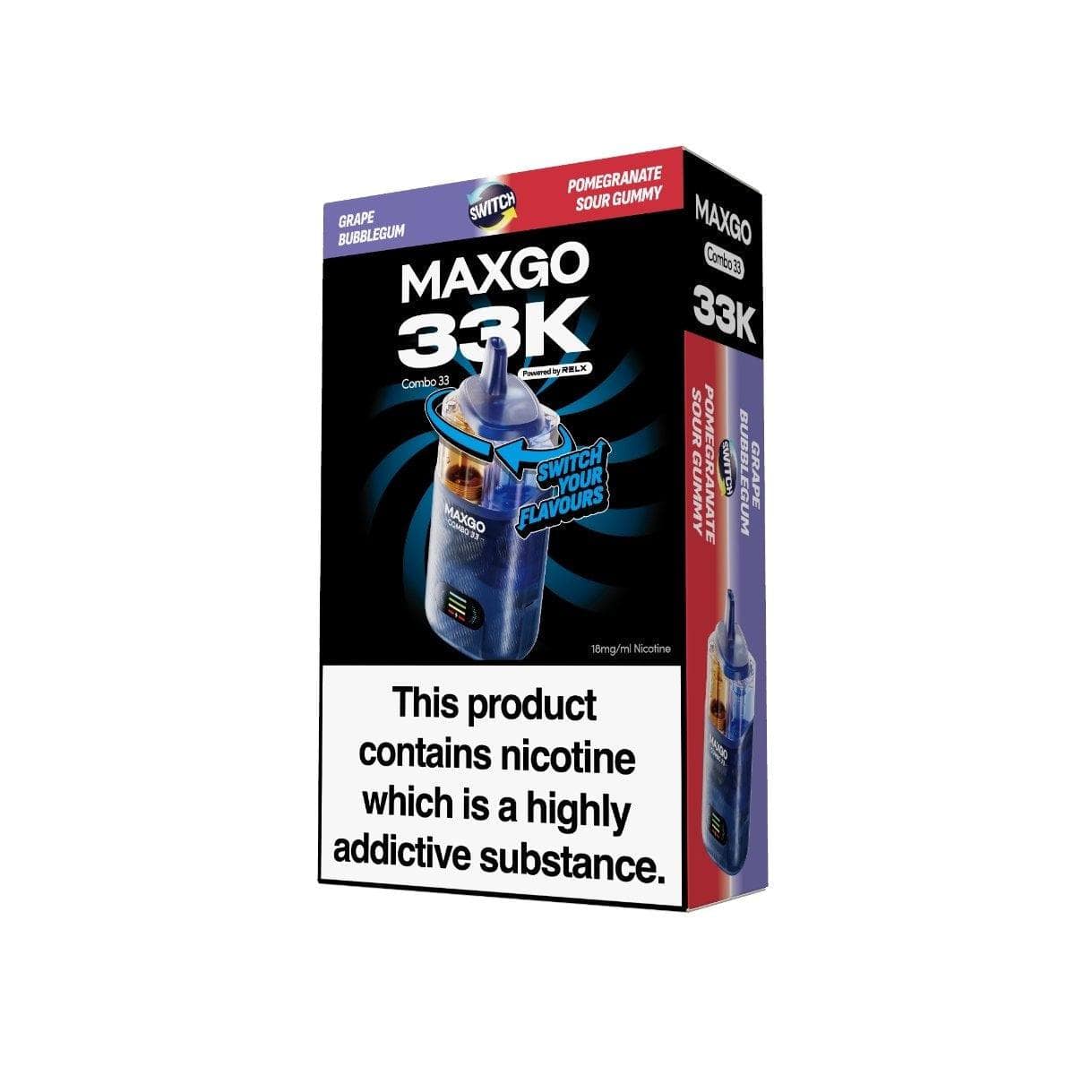 Relx - Relx Maxgo 33k Prefilled Pod Vape Kit - (BOX OF 5) - The No1 Plug