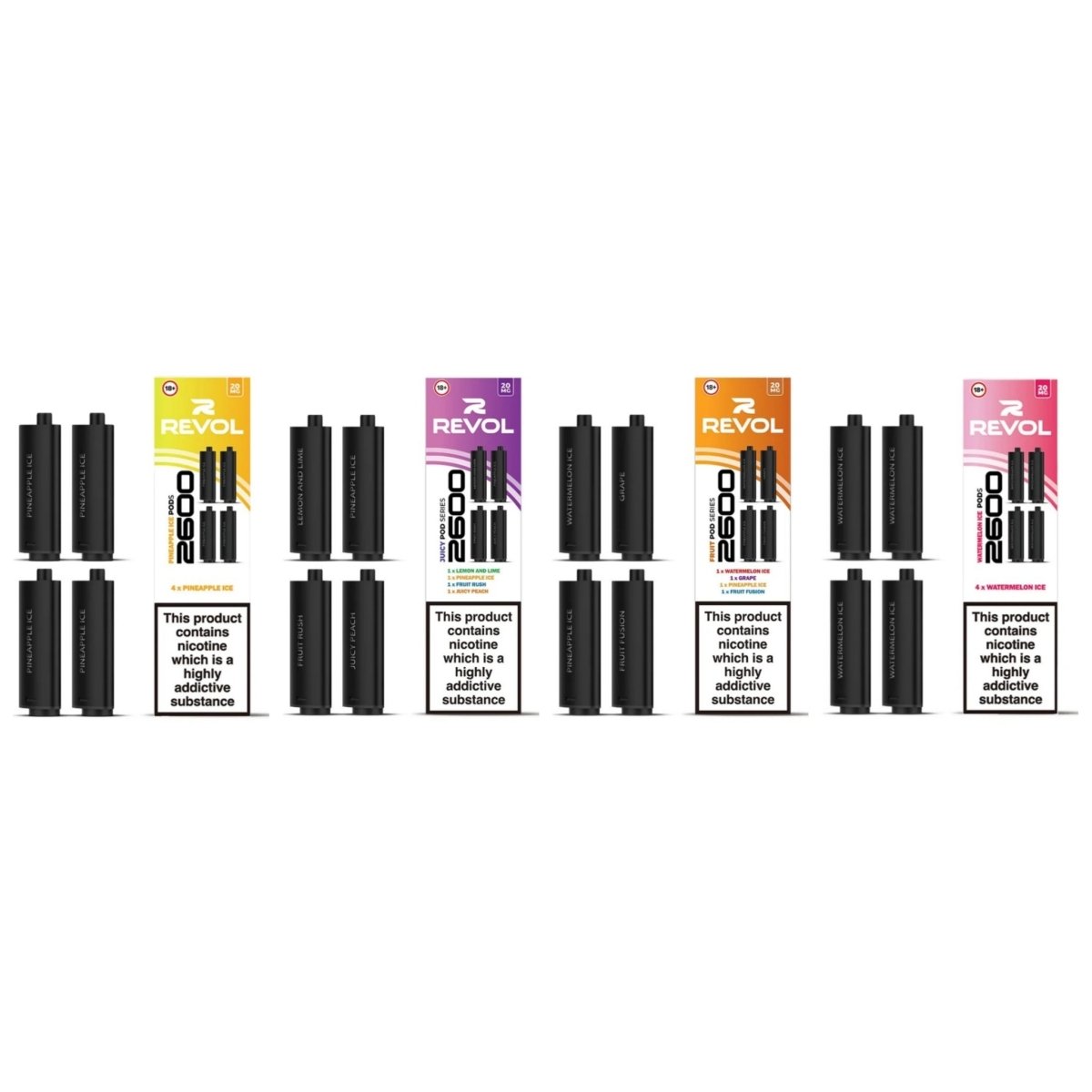 Revol - Revol 2600 4 - in - 1 Series Prefilled Replacement Pods - The No1 Plug