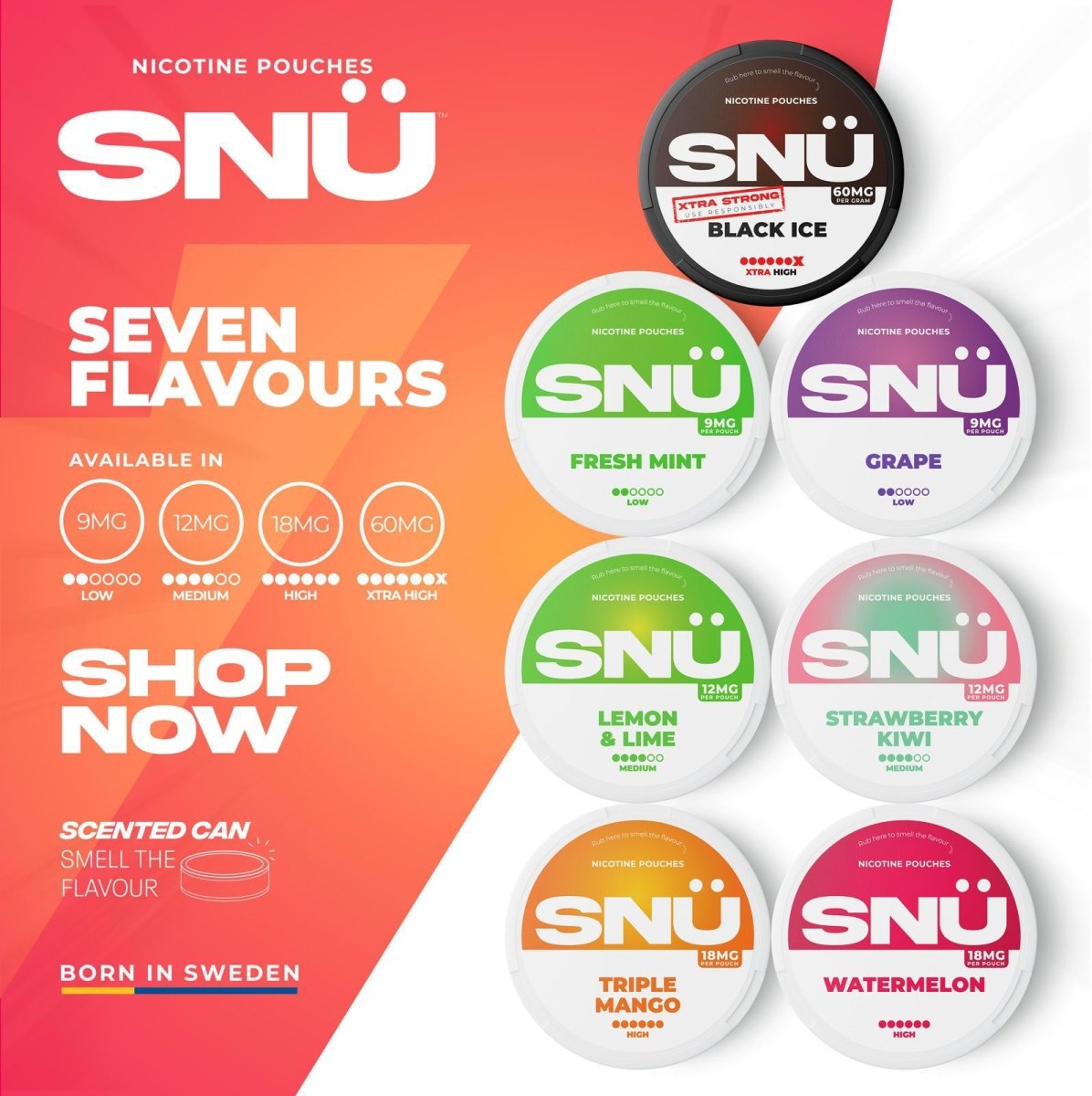 Snu - Snu Nicotine Pouches Pack of 5 - The No1 Plug