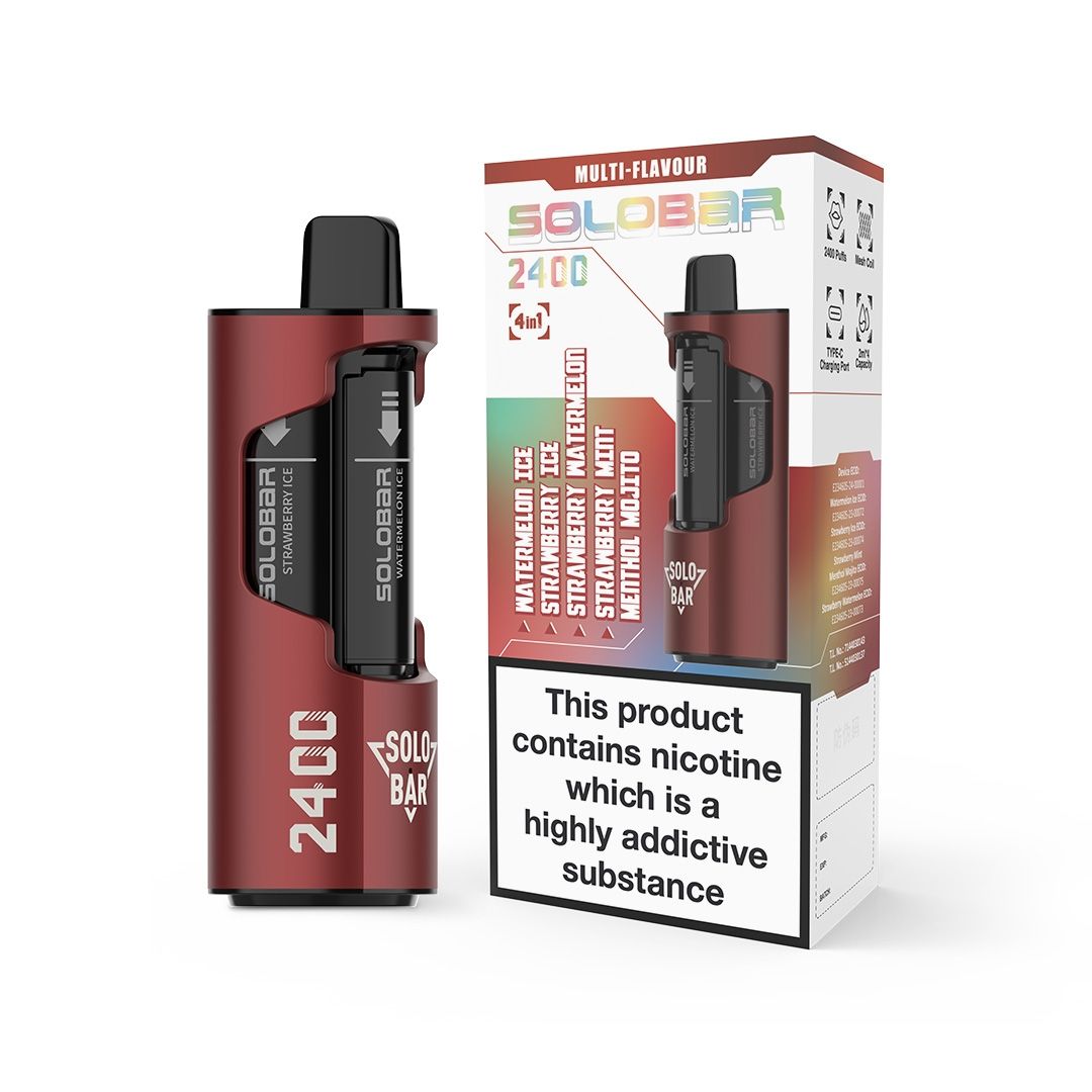 Solo Bar - Solo Bar 2400 Puffs Disposable Vape 4 in 1 Device - theno1plugshop