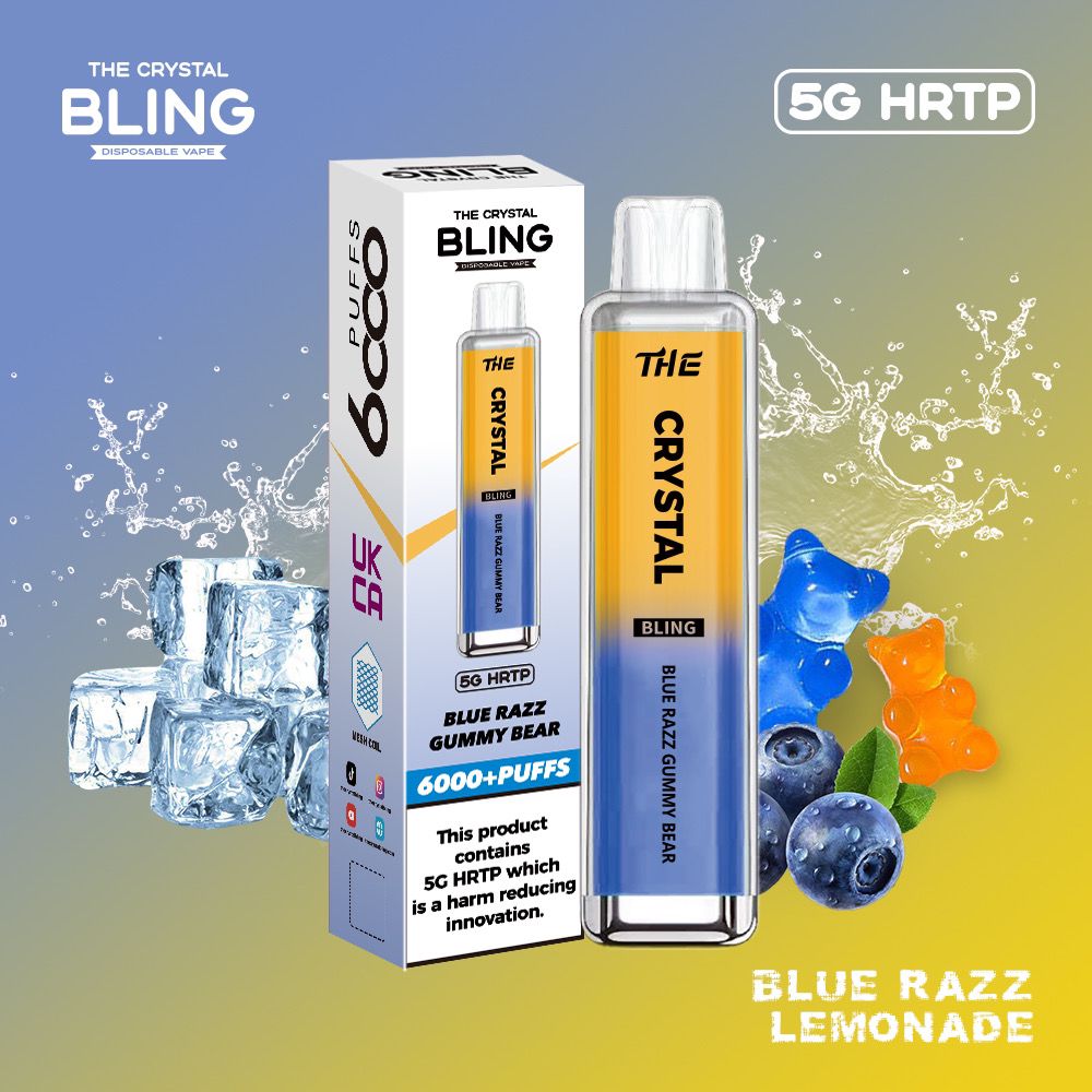 The Crystal Bling - The Crystal Bling 6000 Disposable Vape 5G HRTP (BOX OF 10) - The No1 Plug