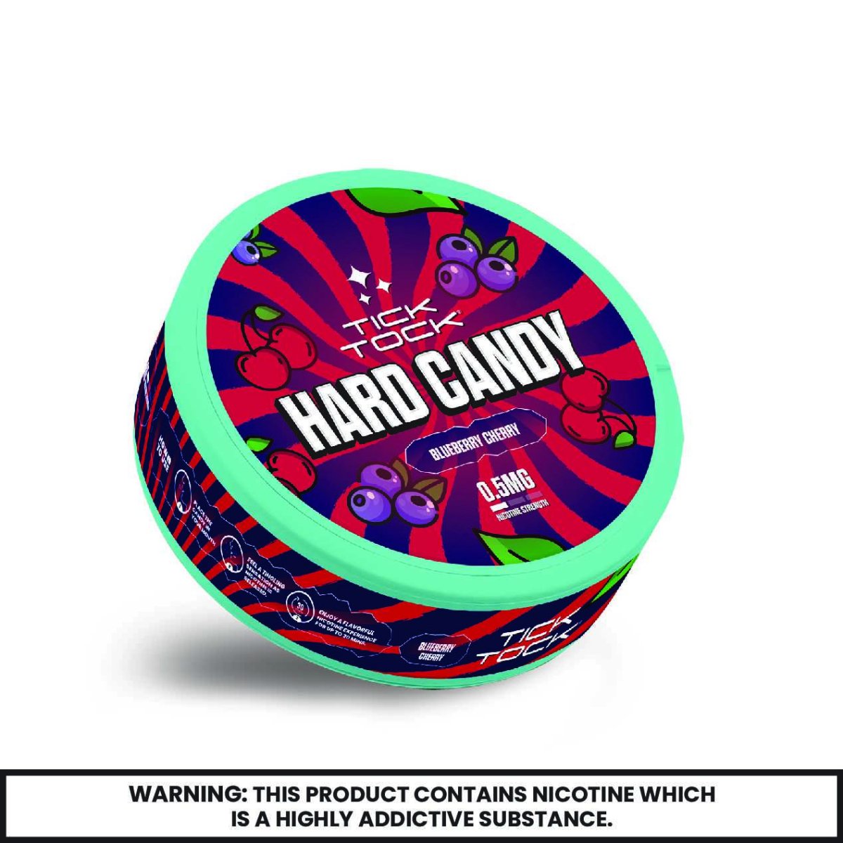 Tick Tock - Tick Tock Nicotine Hard Candy 0.5mg - Pack of 5 - The No1 Plug