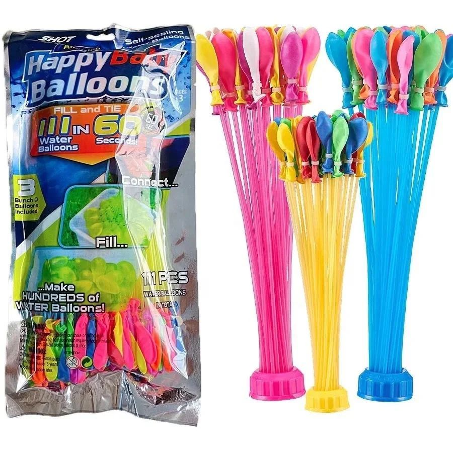 Unbranded - Water Balloons Self Sealing - Easy fill Fun Balloons - 111pcs - The No1 Plug