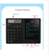 theno1plugshop - 12-Digit Display Calculator with Writing Pad - Black - theno1plugshop