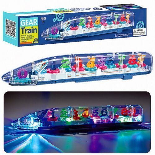 theno1plugshop - 3D Multicolour Toy Train With Lights & Music - theno1plugshop