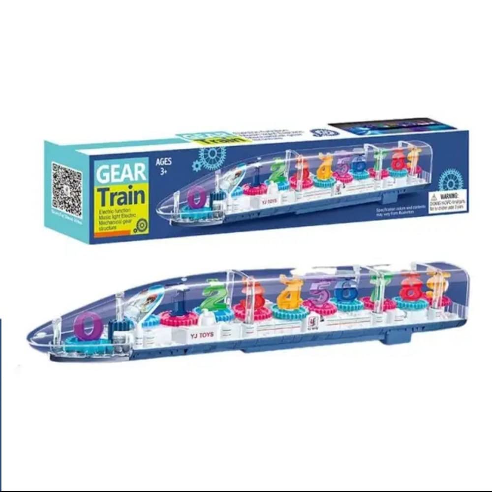 theno1plugshop - 3D Multicolour Toy Train With Lights & Music - theno1plugshop