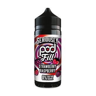 Doozy Vape Co - Seriously Pod Fill 100ml E-liquids - Strawberry Rapberry
