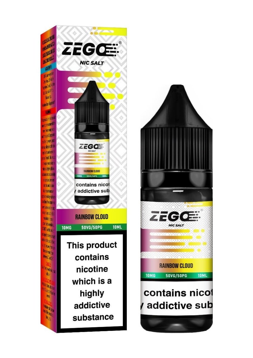 Rainbow Cloud Zego Nic Salt 10ml E-Liquid - Box of 10 