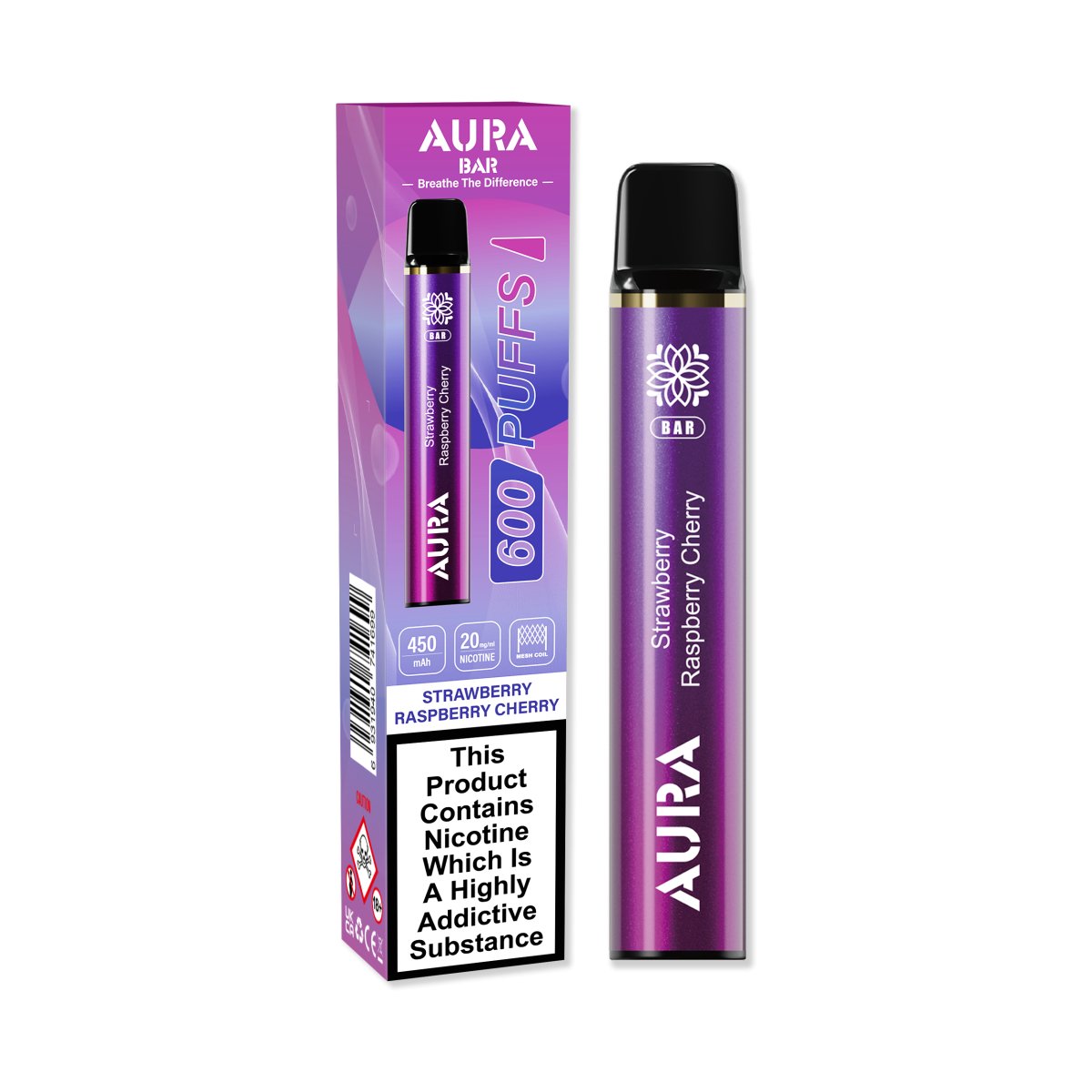 Crystal Prime - Aura Bar 600 Puffs Disposbale Vape By Crystal Prime - Box of 10 - theno1plugshop