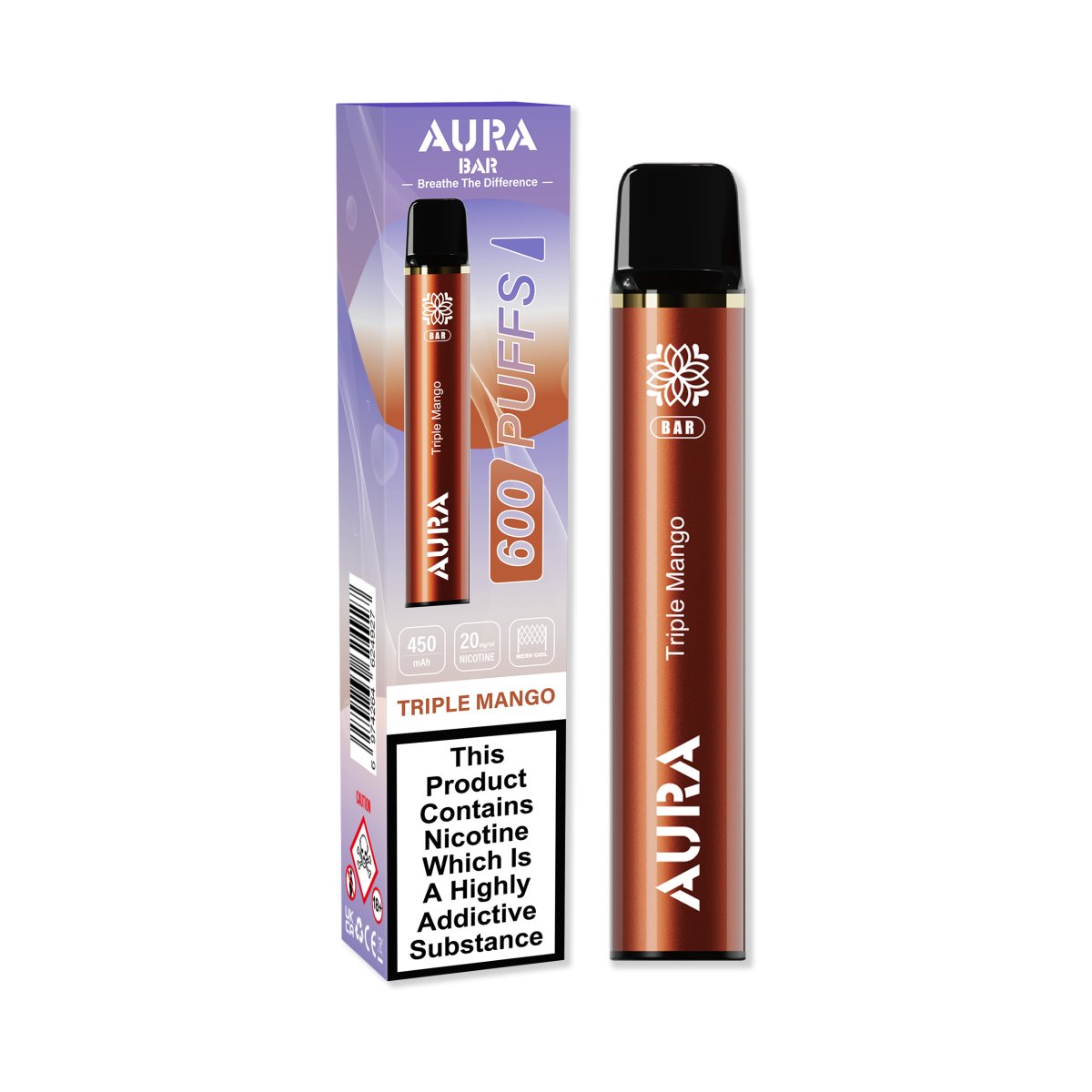 Crystal Prime - Aura Bar 600 Puffs Disposbale Vape By Crystal Prime - Box of 10 - theno1plugshop