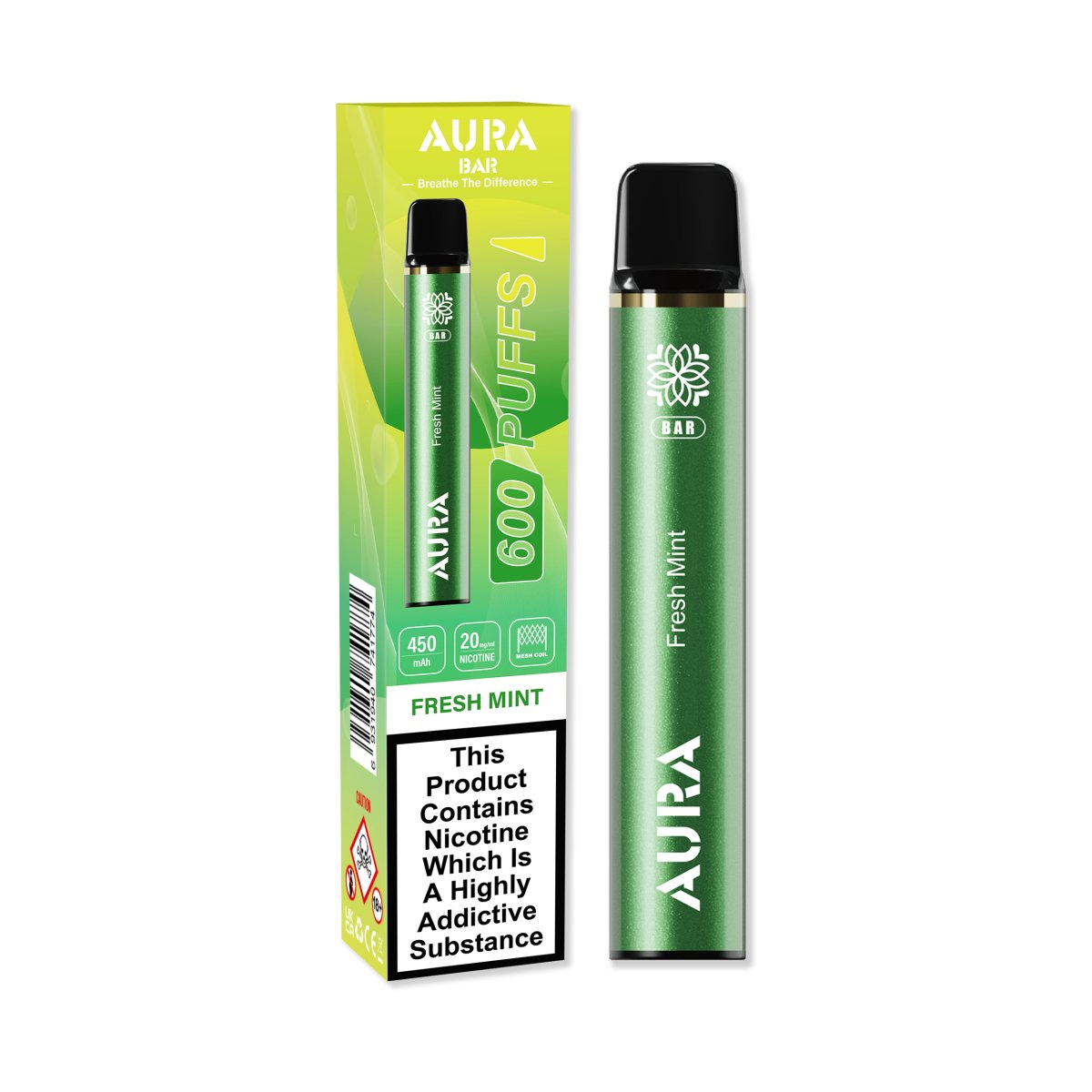 Crystal Prime - Aura Bar 600 Puffs Disposbale Vape By Crystal Prime - Box of 10 - theno1plugshop