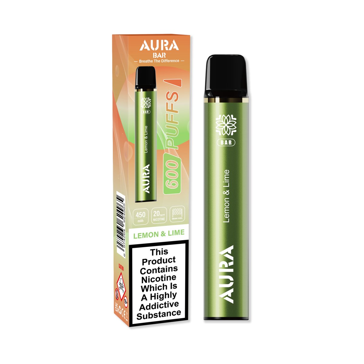 Crystal Prime - Aura Bar 600 Puffs Disposbale Vape By Crystal Prime - Box of 10 - theno1plugshop