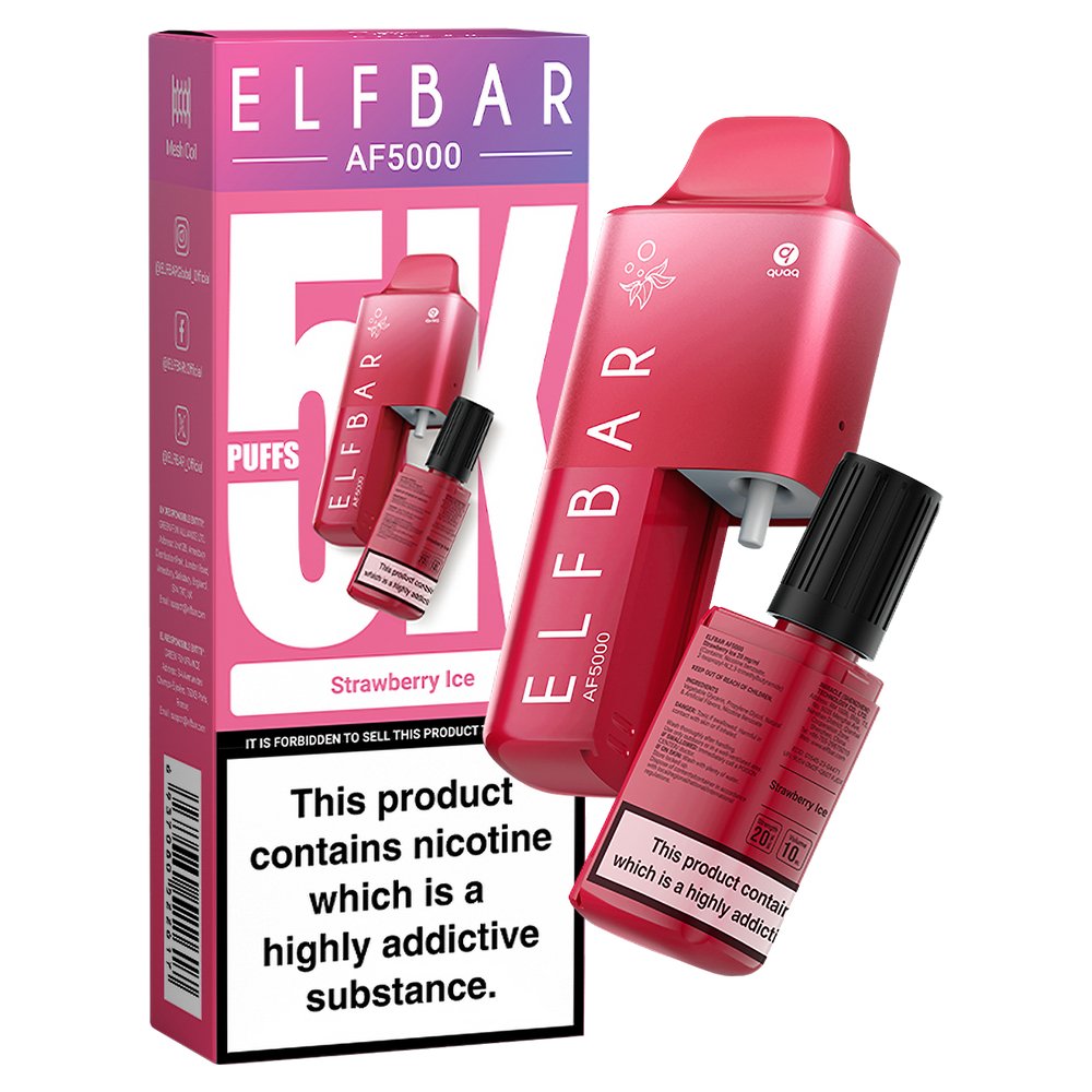 Elfbar - Elfbar AF5000 Puffs Disposable Vape Device - Box of 10 - theno1plugshop