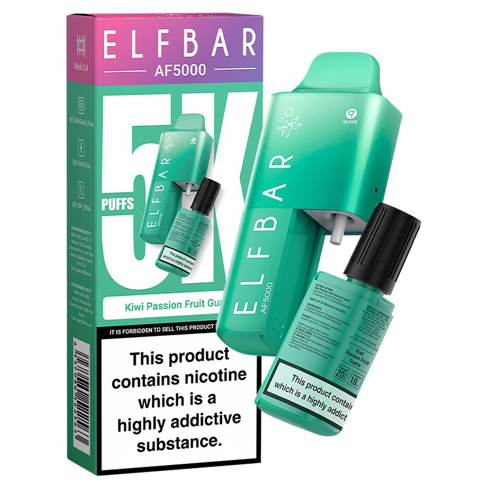 Elfbar - Elfbar AF5000 Puffs Disposable Vape Device - Box of 10 - theno1plugshop