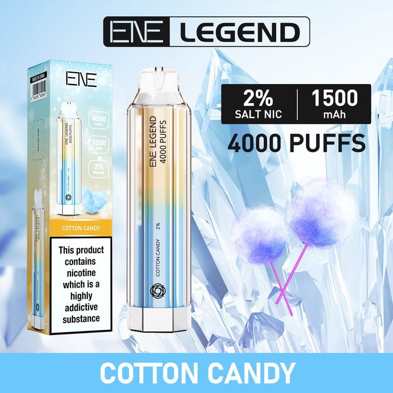 ENE Legend - ENE Crystal Legend 4000 Disposable Vape Puff Pod Box of 10 - theno1plugshop