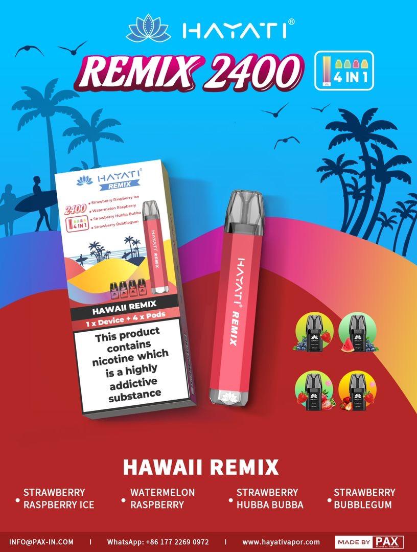 Hayati - Hayati Remix 2400 Puffs 4 in 1 Disposable Vape Pod Kit (Box of 5) - theno1plugshop