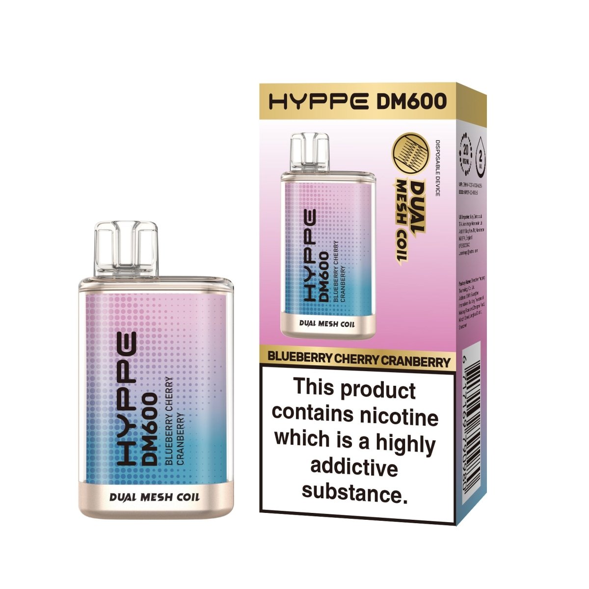 Hyppe - Hyppe DM600 Crystal Disposable Vape Pod Bar Box of 10 - theno1plugshop