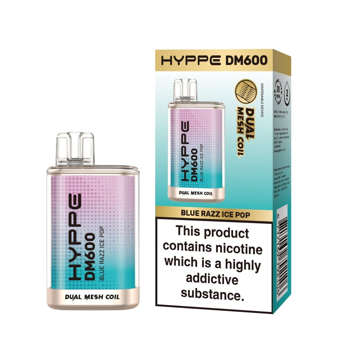 Hyppe - Hyppe DM600 Crystal Disposable Vape Pod Bar Box of 10 - theno1plugshop