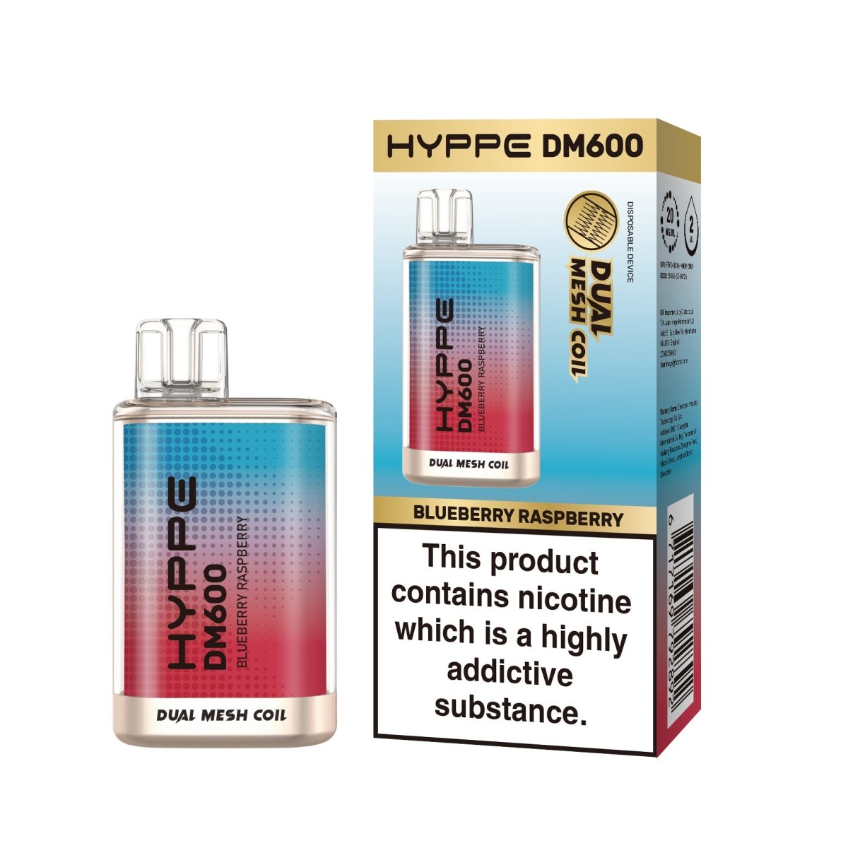 Hyppe - Hyppe DM600 Crystal Disposable Vape Pod Bar Box of 10 - theno1plugshop