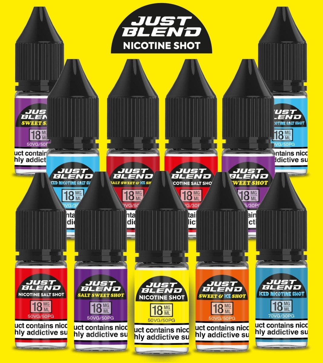 Just Blend - Just Blend Nicotine Shots - Sweet Shot - 18mg/70vg - Pack of 100 - theno1plugshop