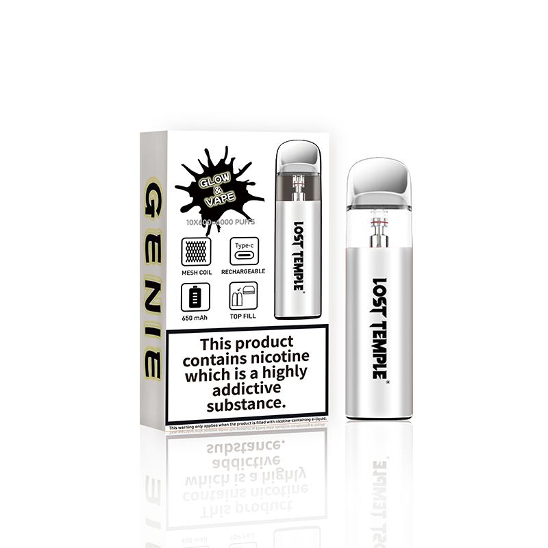 Lost Temple - Lost Temple Genie Glow & Vape Refillable Pod System Kit Box of 5 - theno1plugshop