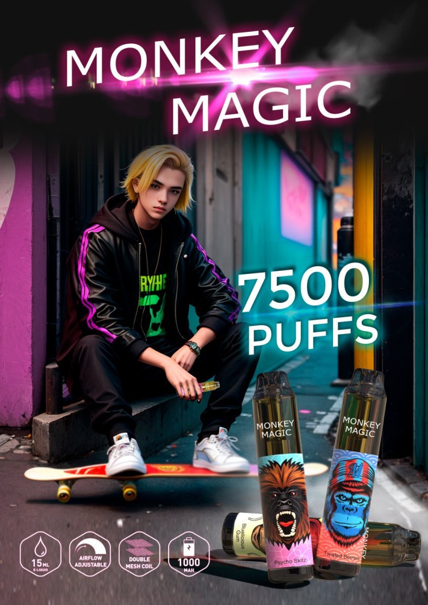 Monkey Magic 7500 Puffs Prefilled Pod Vape Kits- theno1plugshop Monkey Magic 7500 Puffs Prefilled Pod Vape Kits- theno1plugshop