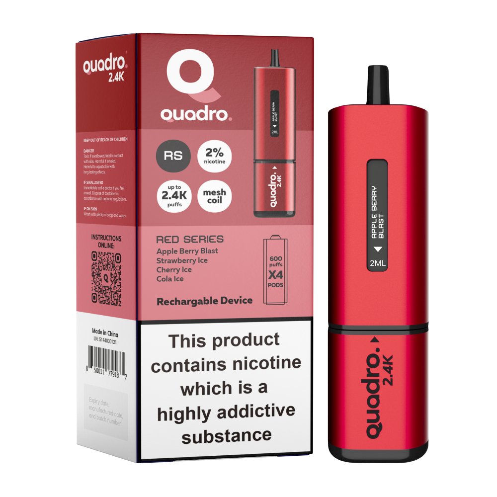 Quadro - Quadro 2400 Puffs 4 in 1 Disposable Vape Device - theno1plugshop