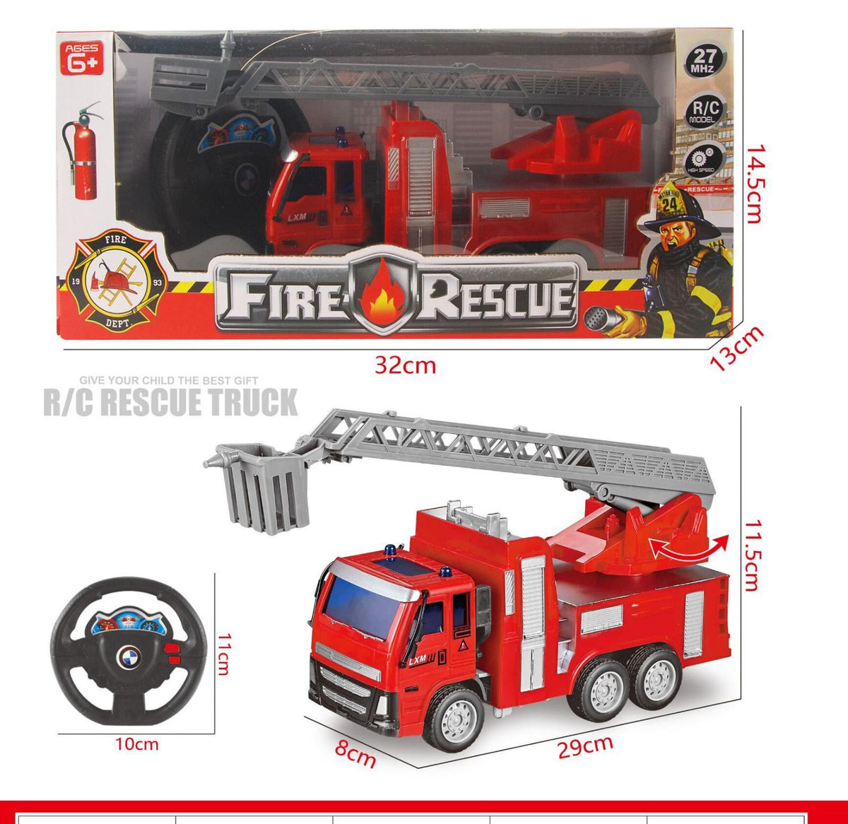 Unbranded - Remote Truck, Fire Rescue Truck - theno1plugshop