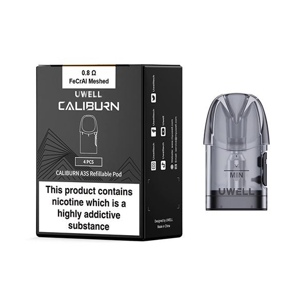 Uwell - Uwell Caliburn A3S Replacement Pods - 4pack - theno1plugshop