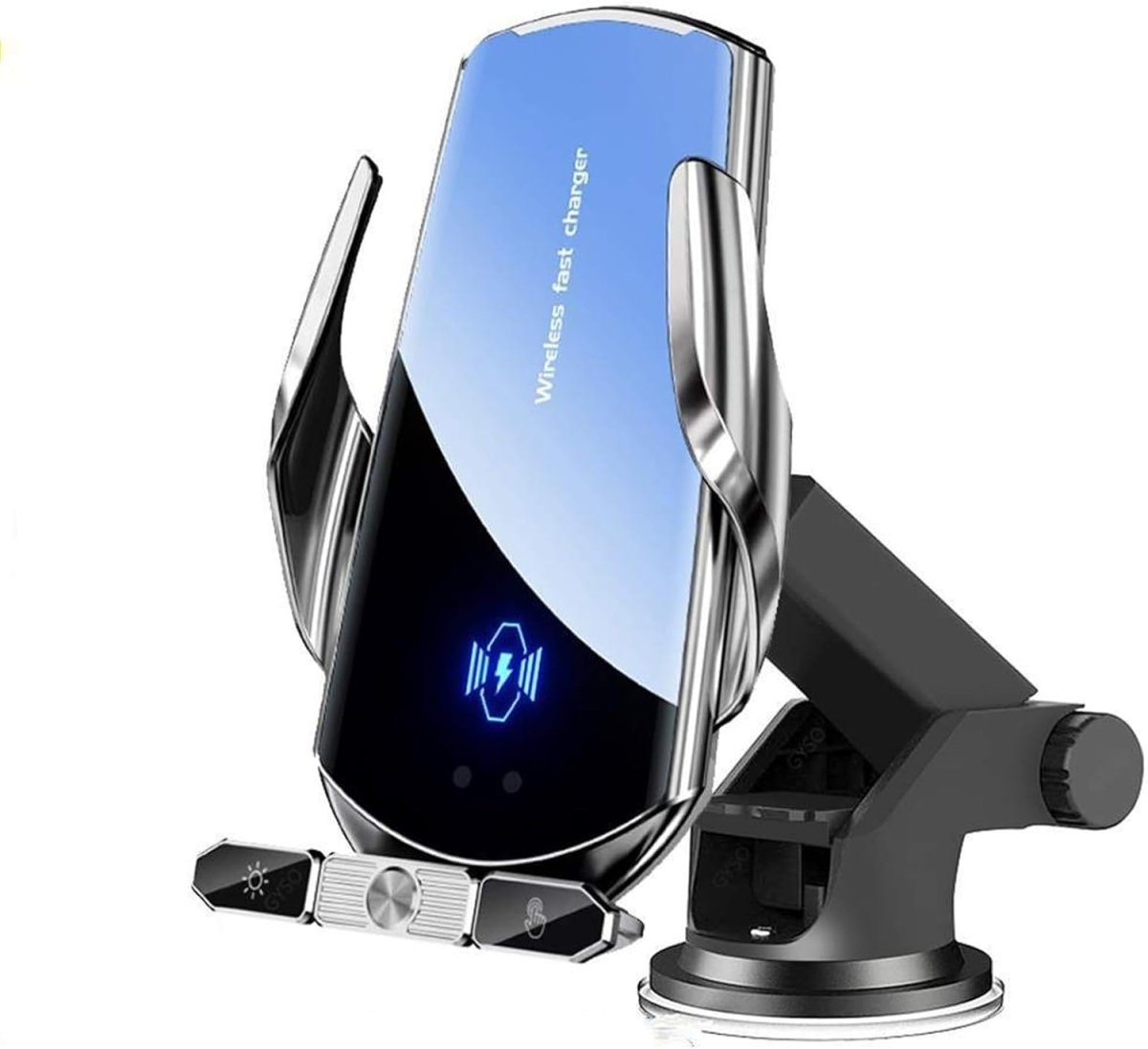 theno1plugshop - Wireless Magnetic Car Phone Holder With Sucker - Black - theno1plugshop