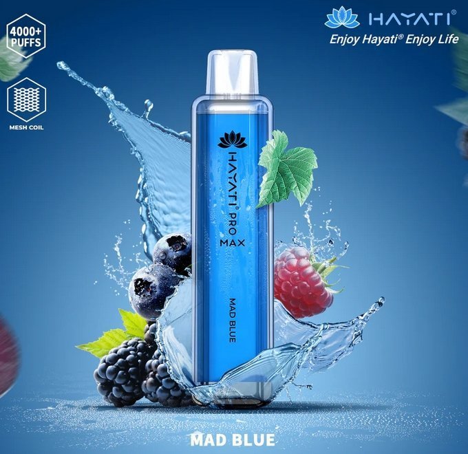 Hayati - Zero Nicotine Hayati Crystal Pro Max 4000 Disposable Vape Puff Bar Box of 10 - theno1plugshop